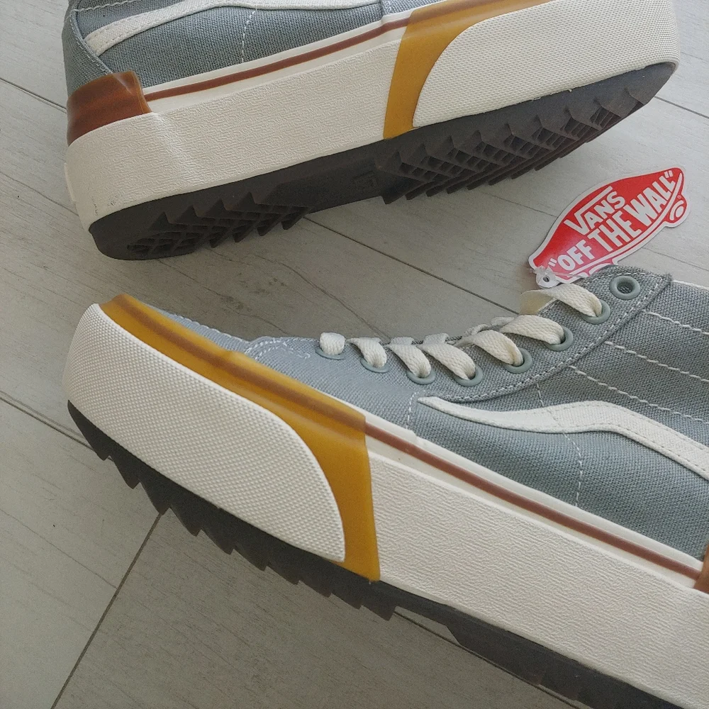 VANS NEW Old Skool Stacked Platform High Tops - Picture 5 of 16